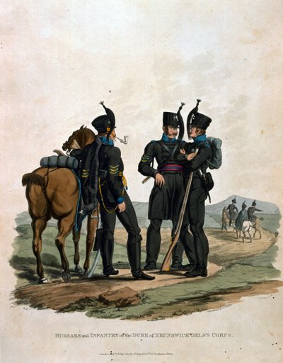 Hussars and Infantry of the Duke of Brunswick Oels